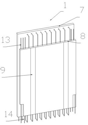 A full-section support-free composite composite pipe gallery structure and construction method