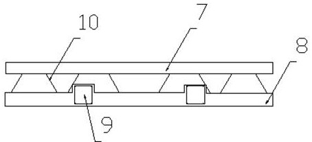 A full-section support-free composite composite pipe gallery structure and construction method