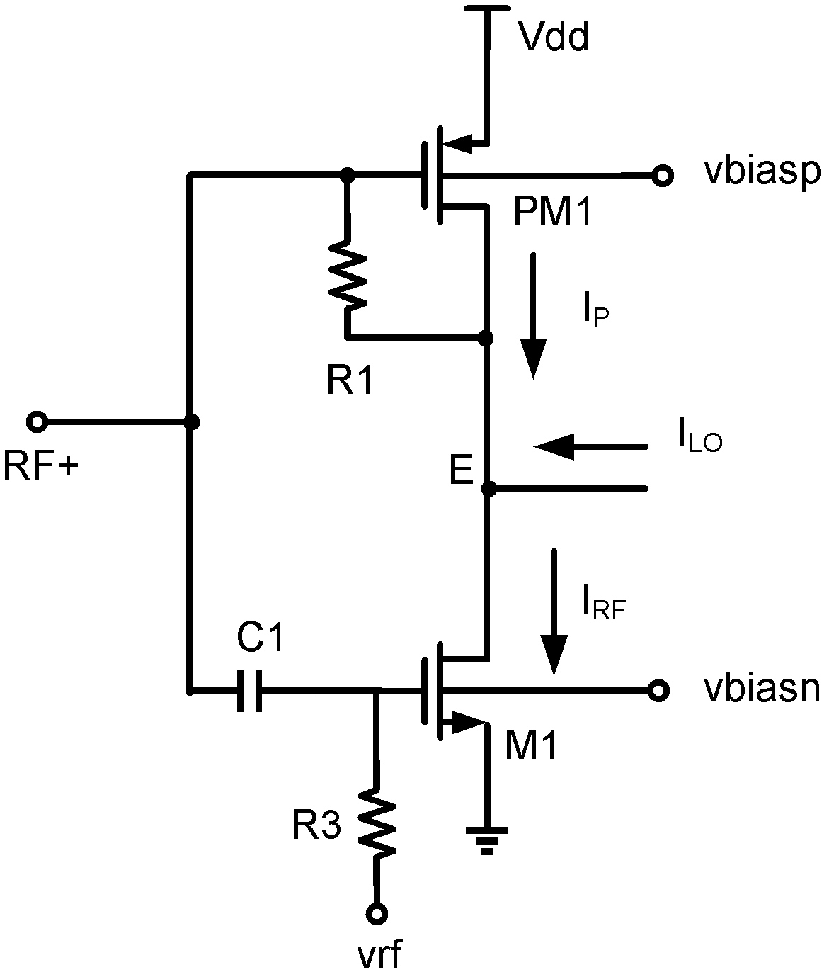 Ultralow consumption current multiplexing mixer based on substrate bias