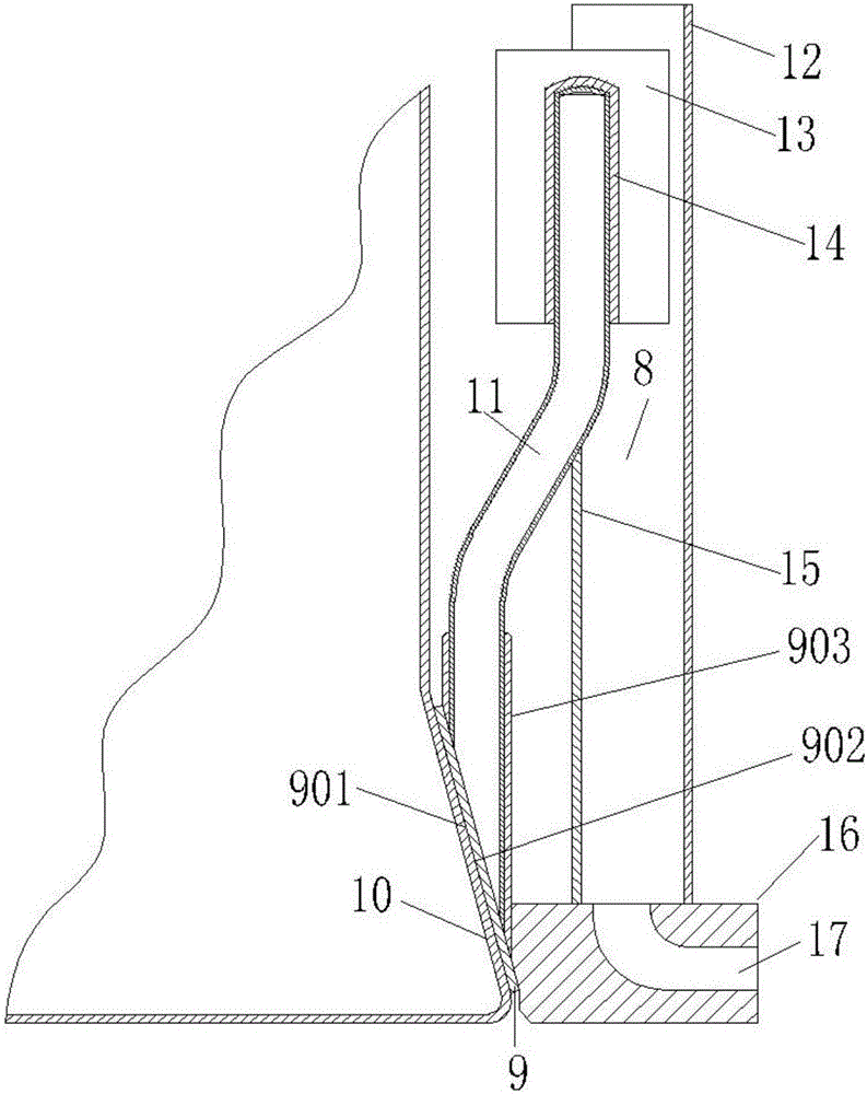 Heat pipe radiator with oblique heat-conducting surface