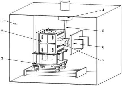 A vacuum preheating electron beam welding device for large thickness workpieces