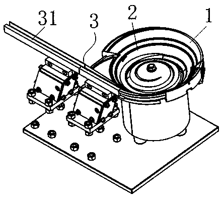 An automatic feeding mechanism for downlight ear buckles