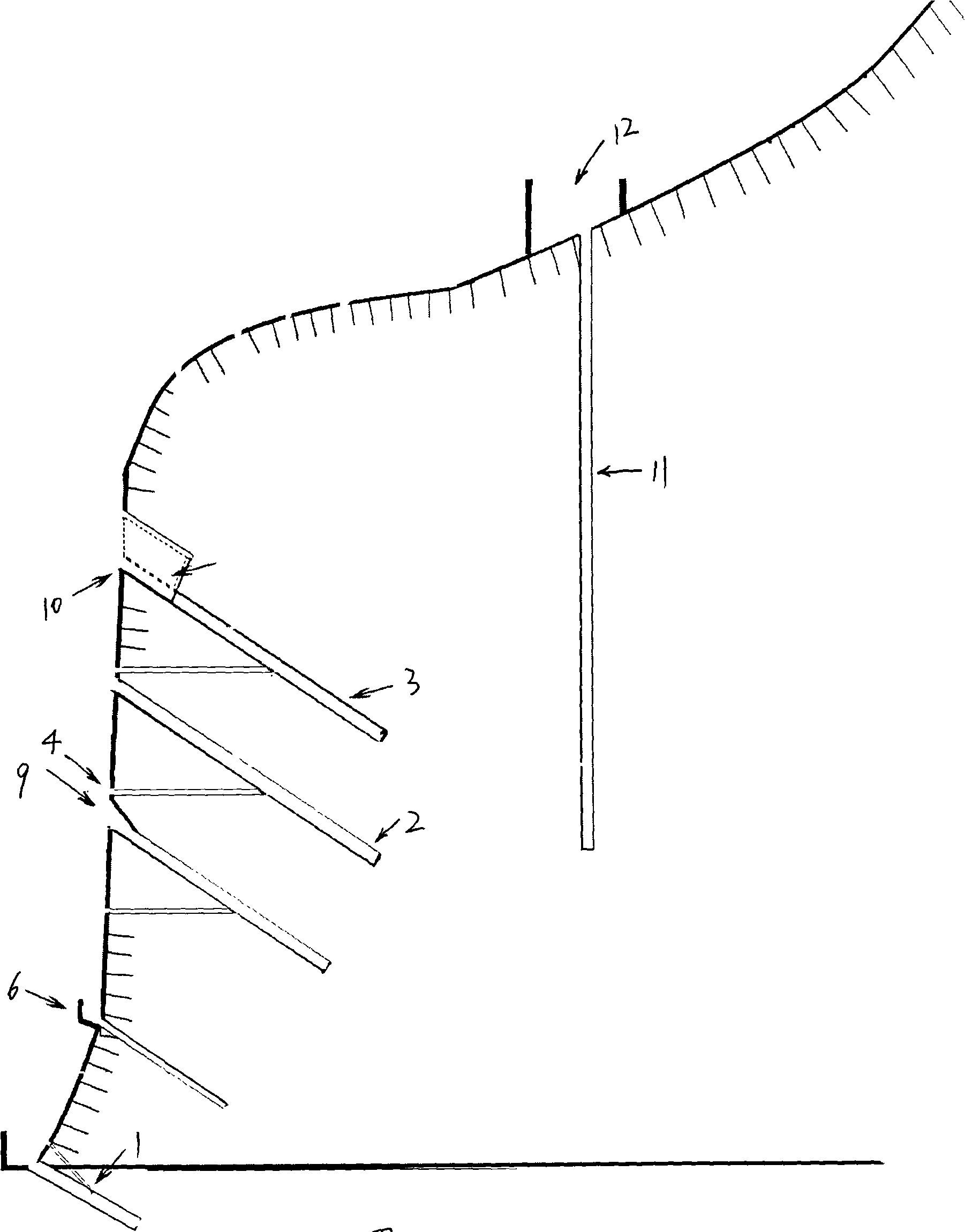 Planting hole and method for using planting hole to green rock slope and breakage mountain body