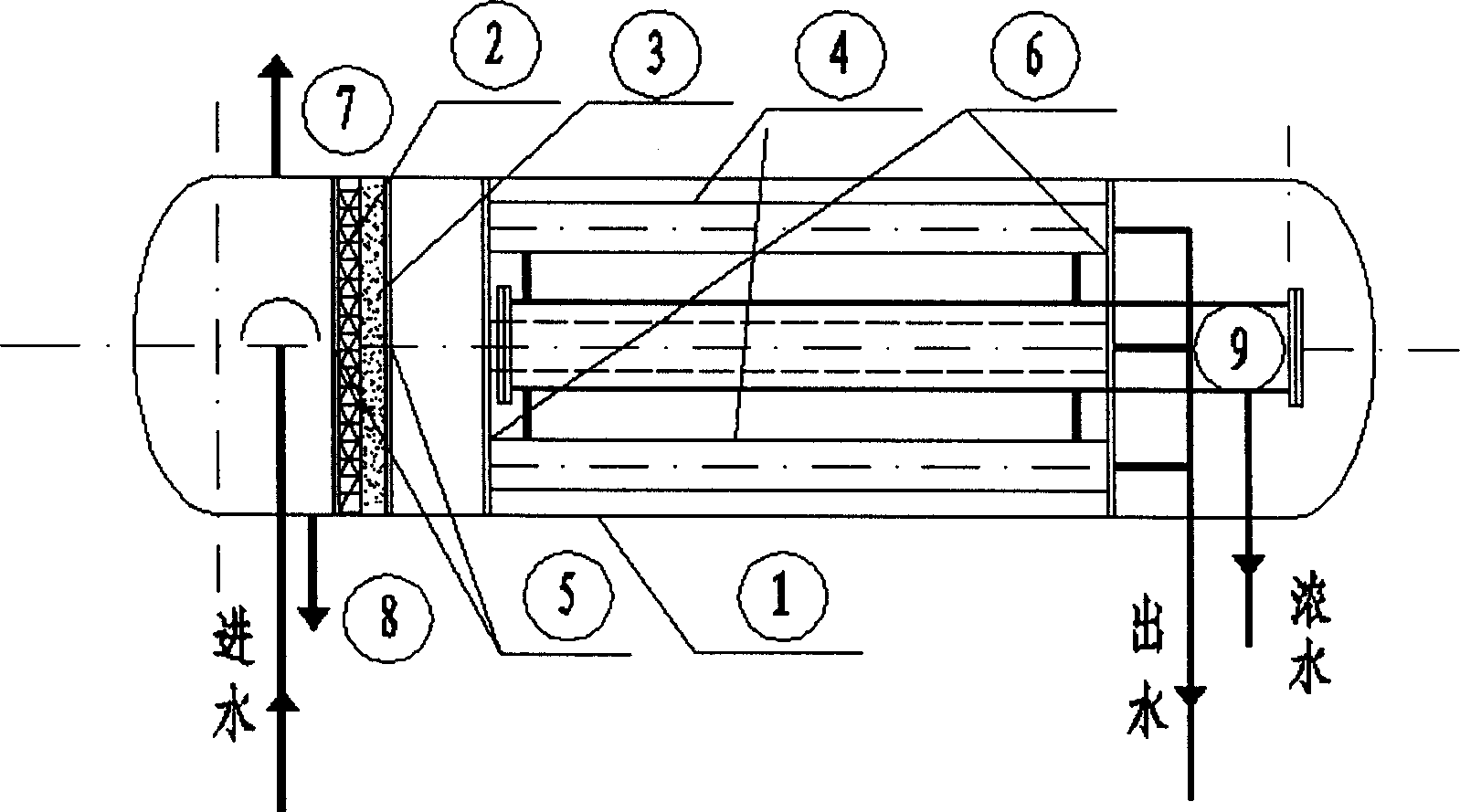 Integral microporous filtering method and device for water treatment