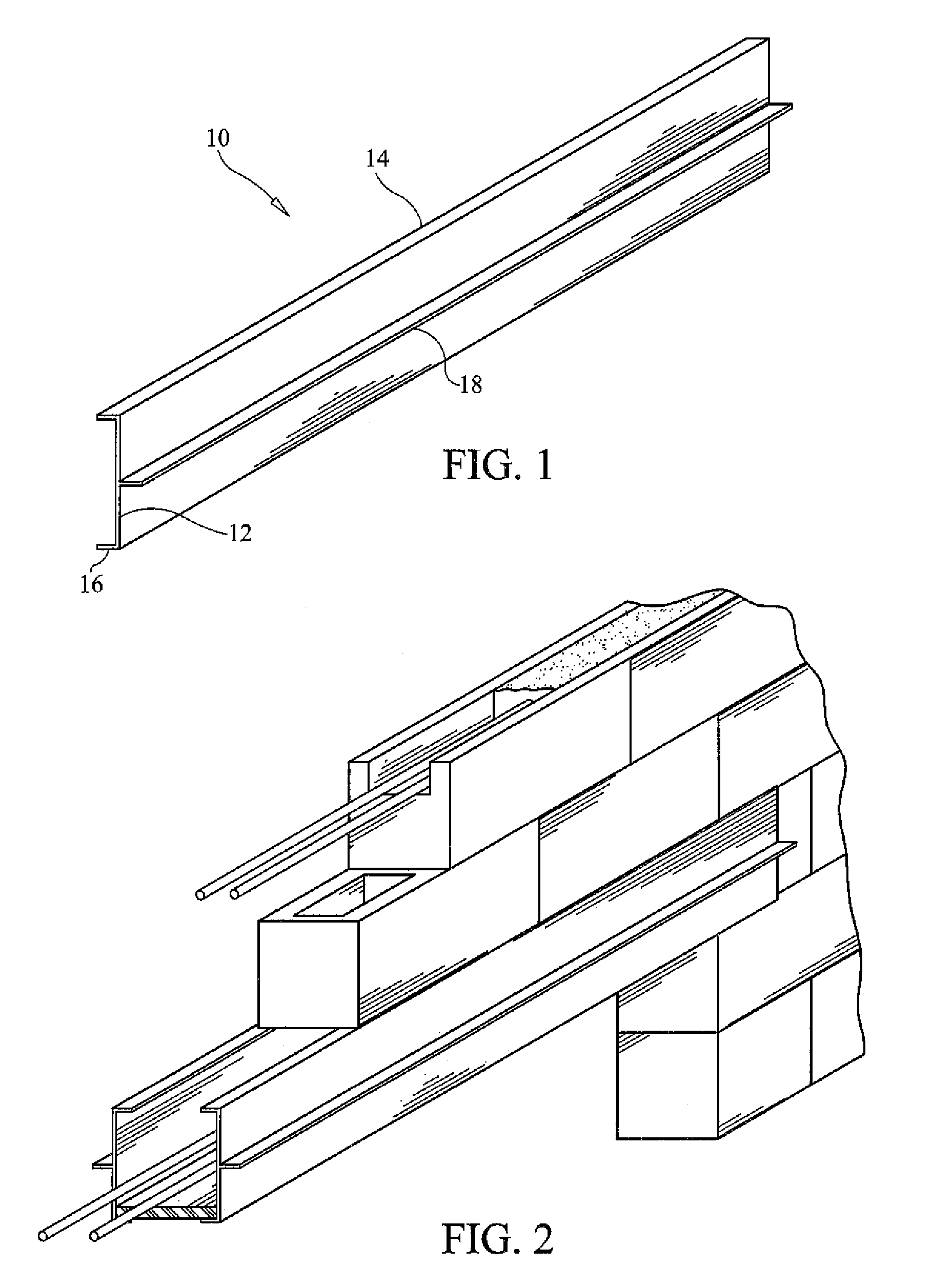 Lintel form for concrete and block constructions