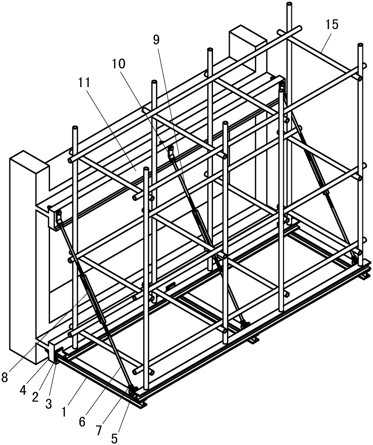 Basket type cantilever scaffold