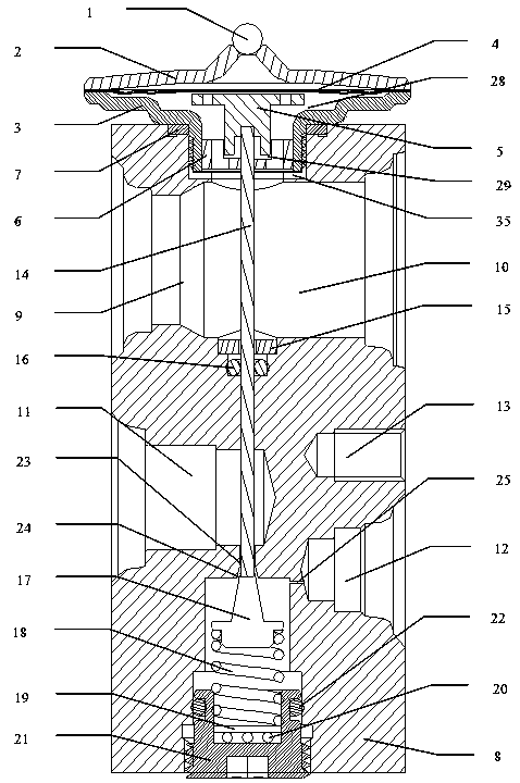 Air-condition bidirectional throttle valve with three-time throttling and vibration damping function