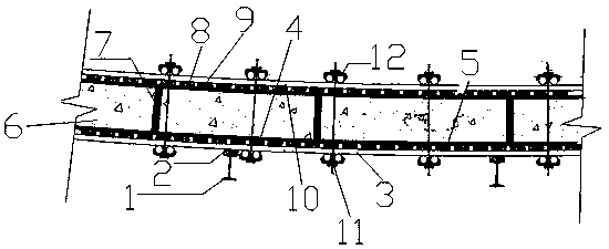 Construction device and method of double-curved-surface arch-shaped concrete wall