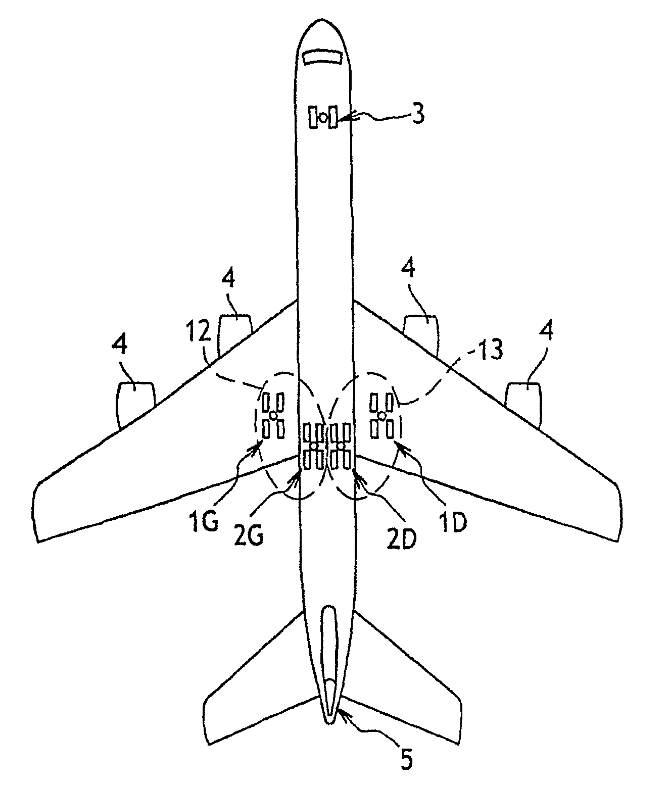 Method of distributing braking within at least one group of brakes of an aircraft