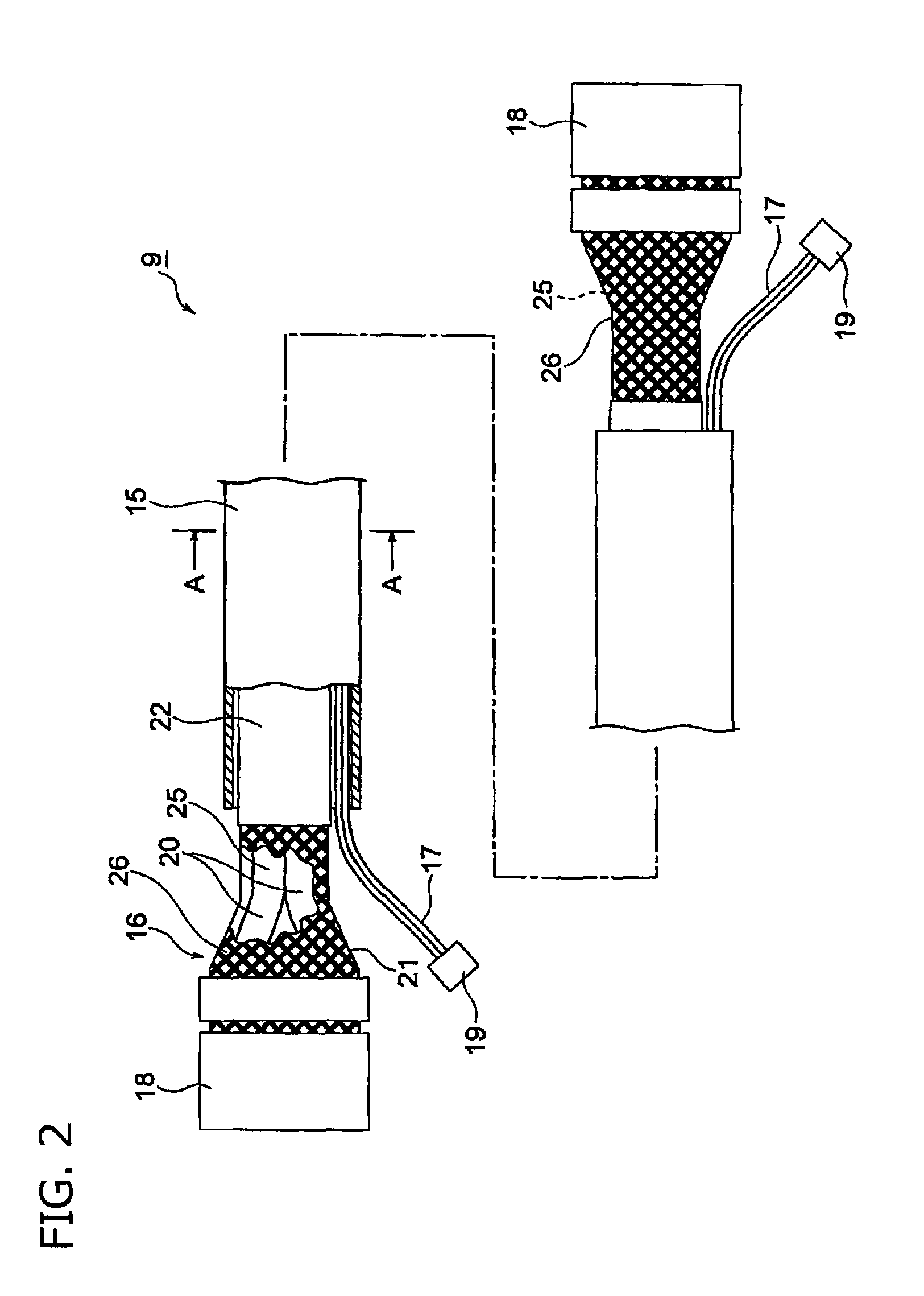 Wire harness with coaxial composite conductive path
