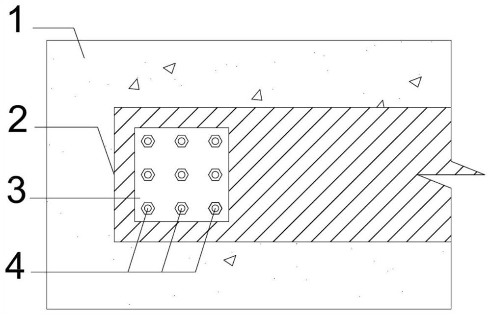 Mechanical anchoring method for FRP profile in FRP reinforced concrete composite structure