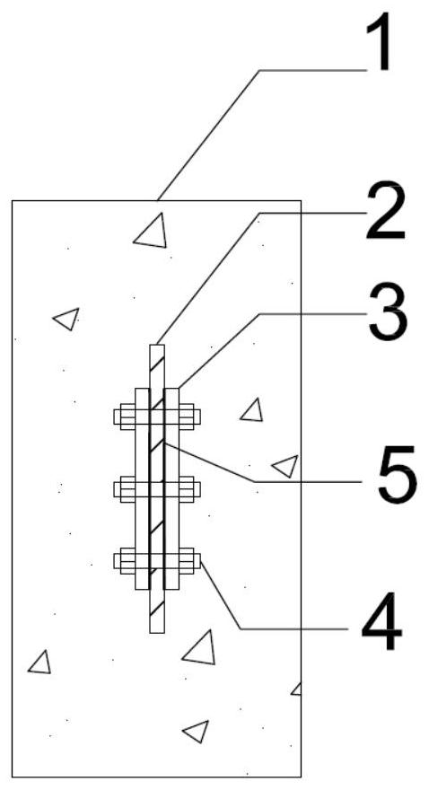 Mechanical anchoring method for FRP profile in FRP reinforced concrete composite structure