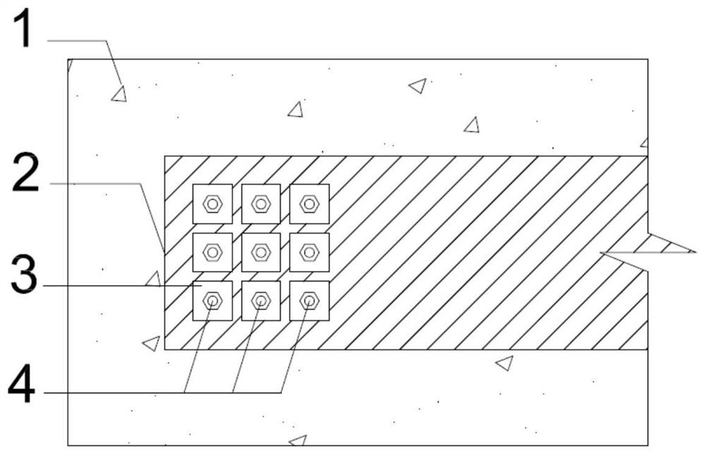 Mechanical anchoring method for FRP profile in FRP reinforced concrete composite structure