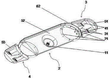 Internally-arranged vehicle rearview mirror component