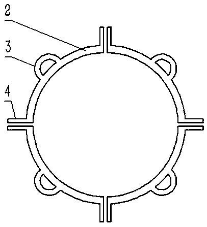 A reinforcement hoop for vaporization cooling flue