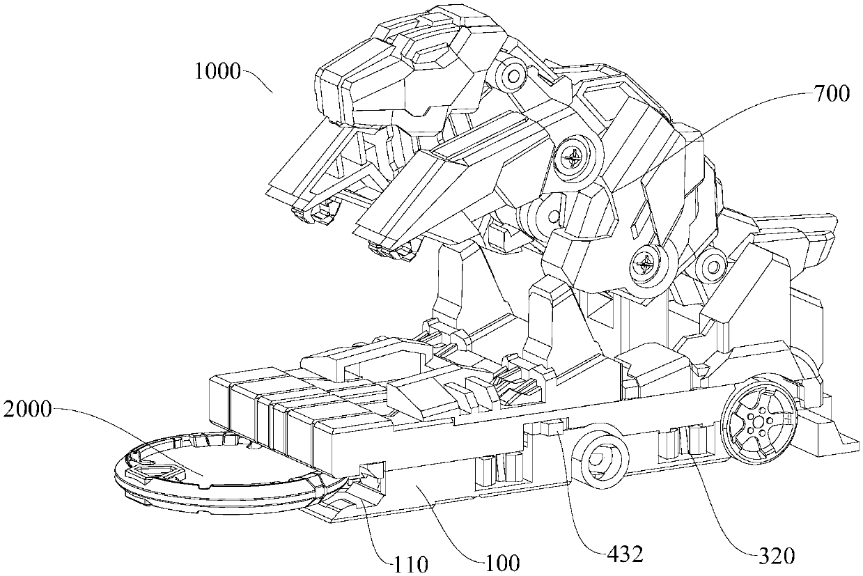 Clamping-suction linkage combined toy