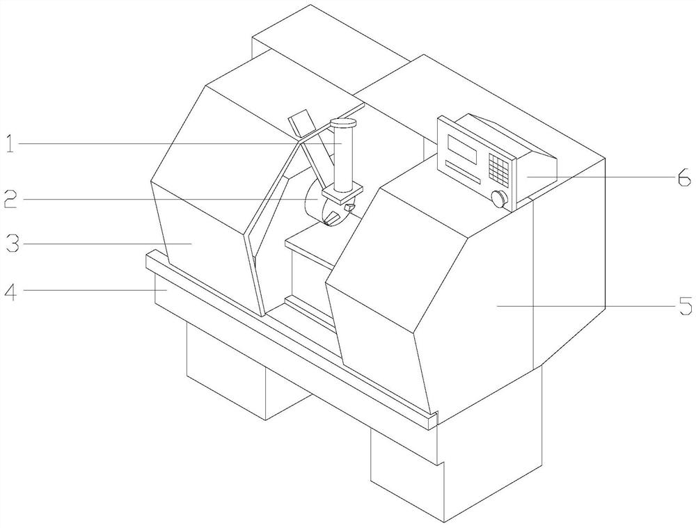 A hydraulic lathe for bearing processing with resistance positioning detection