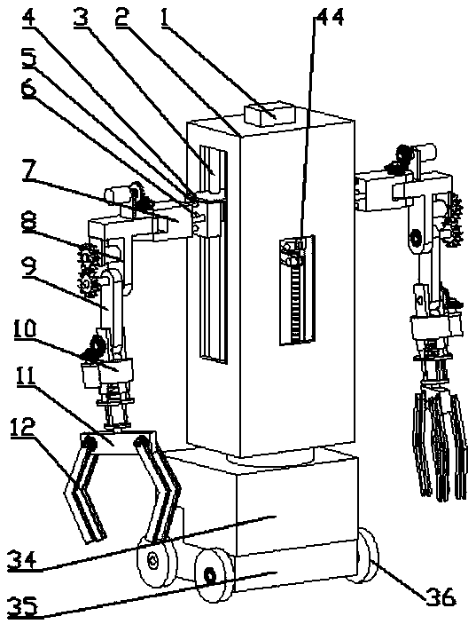 Automatic water receiving and carrying robot