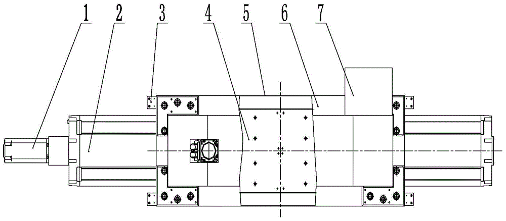 Vertically-arranged two-dimensional large-stroke rapid moving device for repairing microdefects of surface of large-caliber hook-face optical element