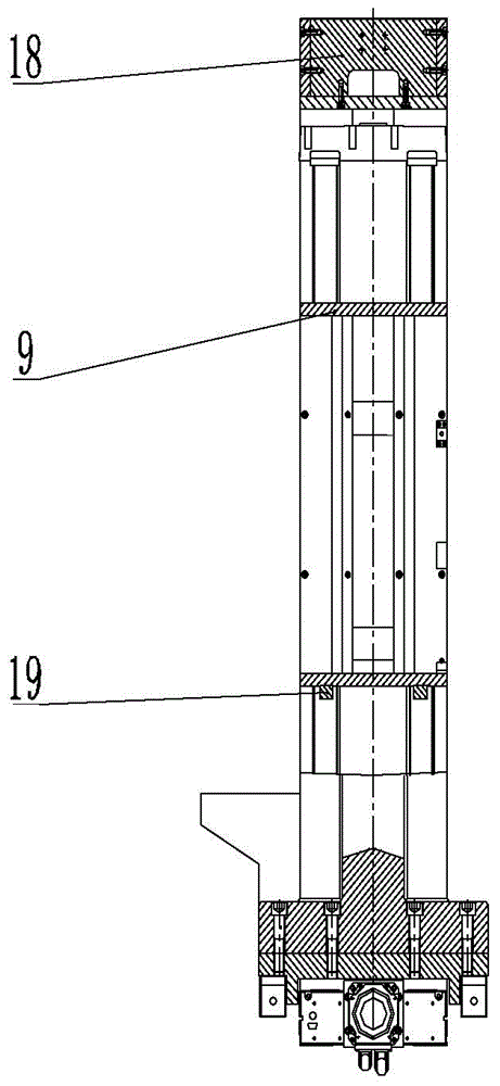 Vertically-arranged two-dimensional large-stroke rapid moving device for repairing microdefects of surface of large-caliber hook-face optical element