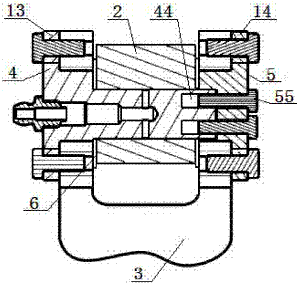 Eccentric pin structure