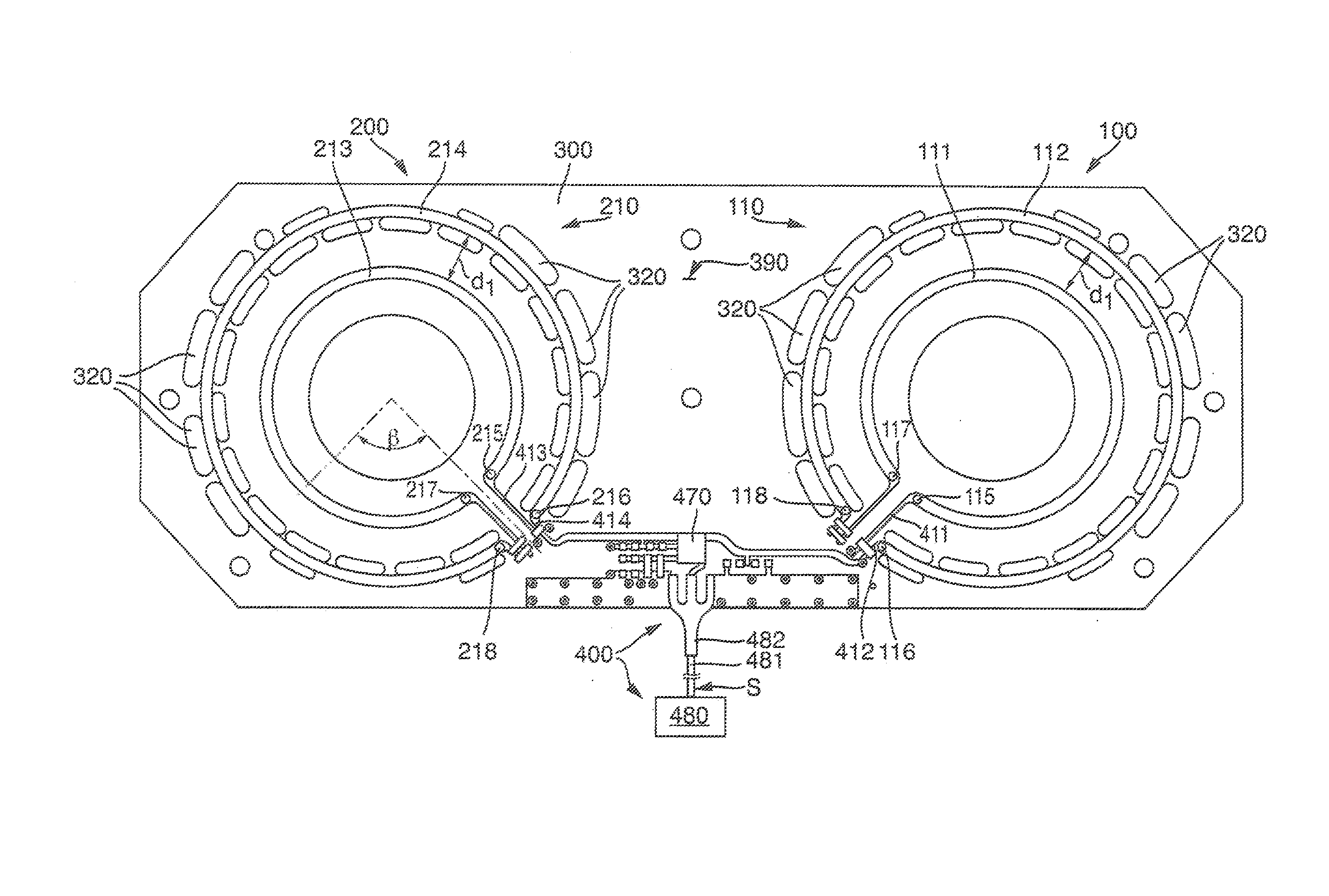 RFID reader device and antenna device