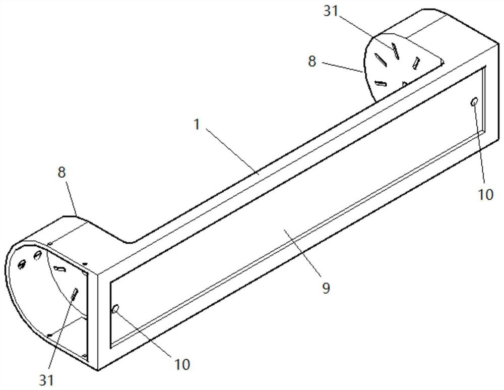 Heating towel wall hanging support based on graphene heating film and manufacturing method