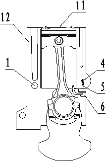 Engine piston cooling device