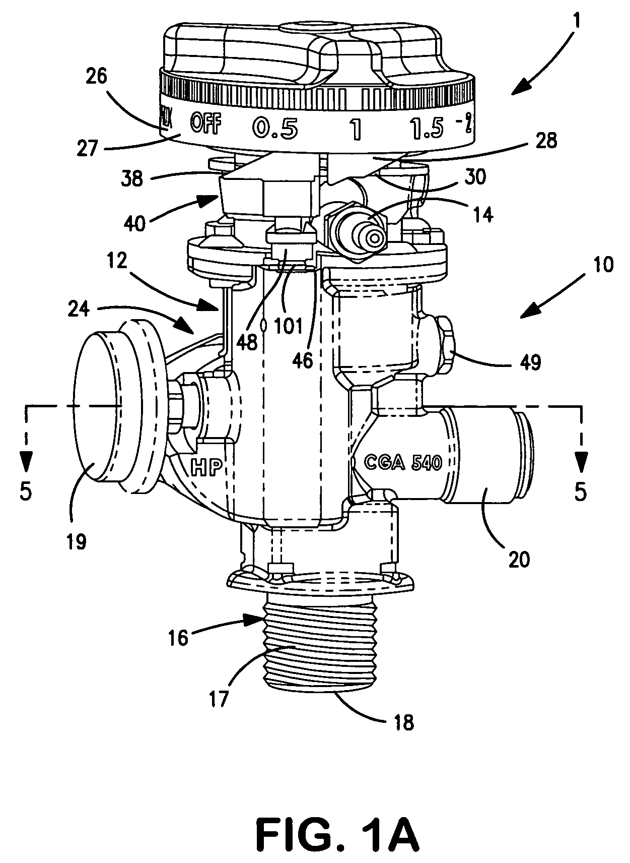 Gas cylinder dispensing valve