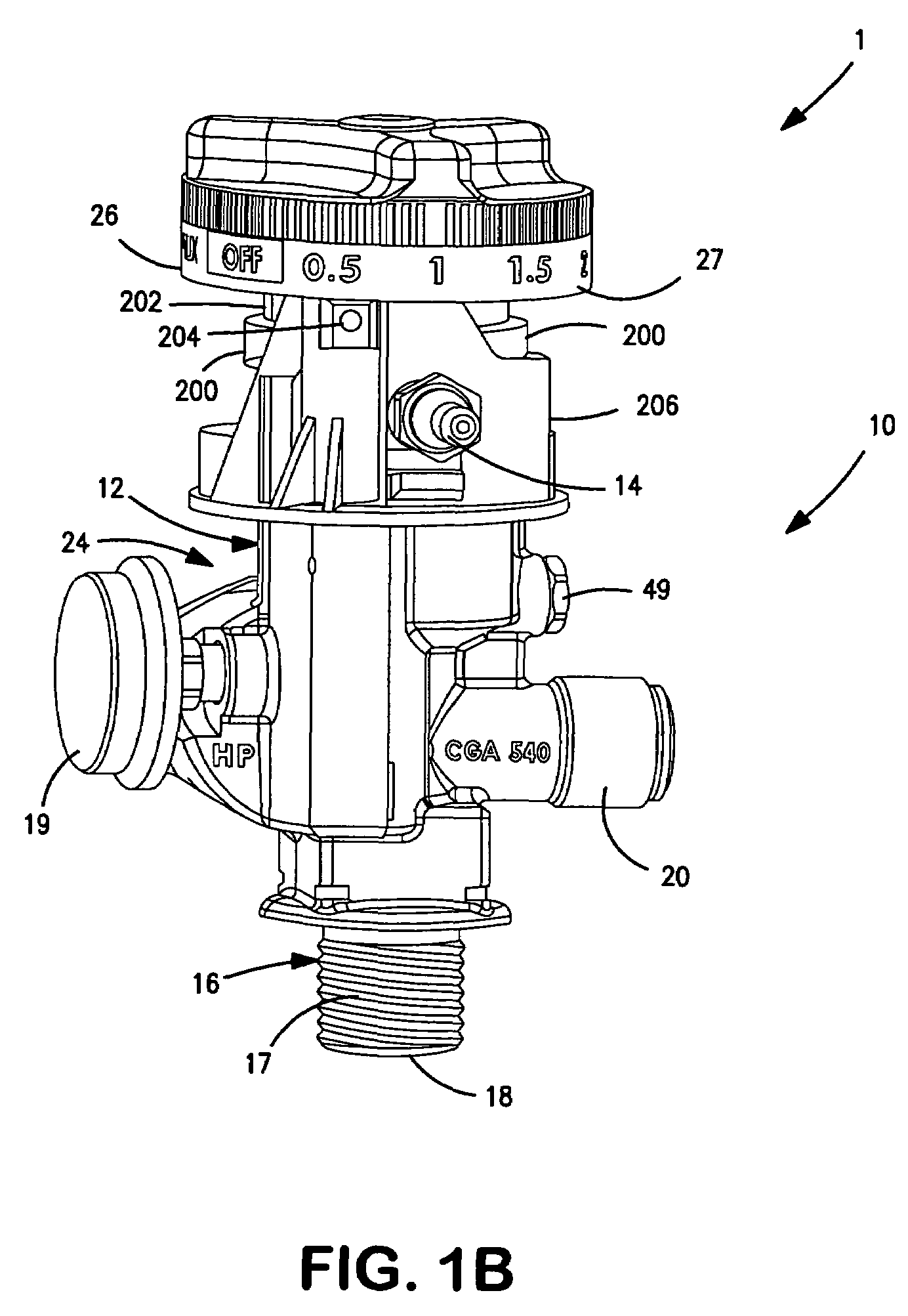 Gas cylinder dispensing valve