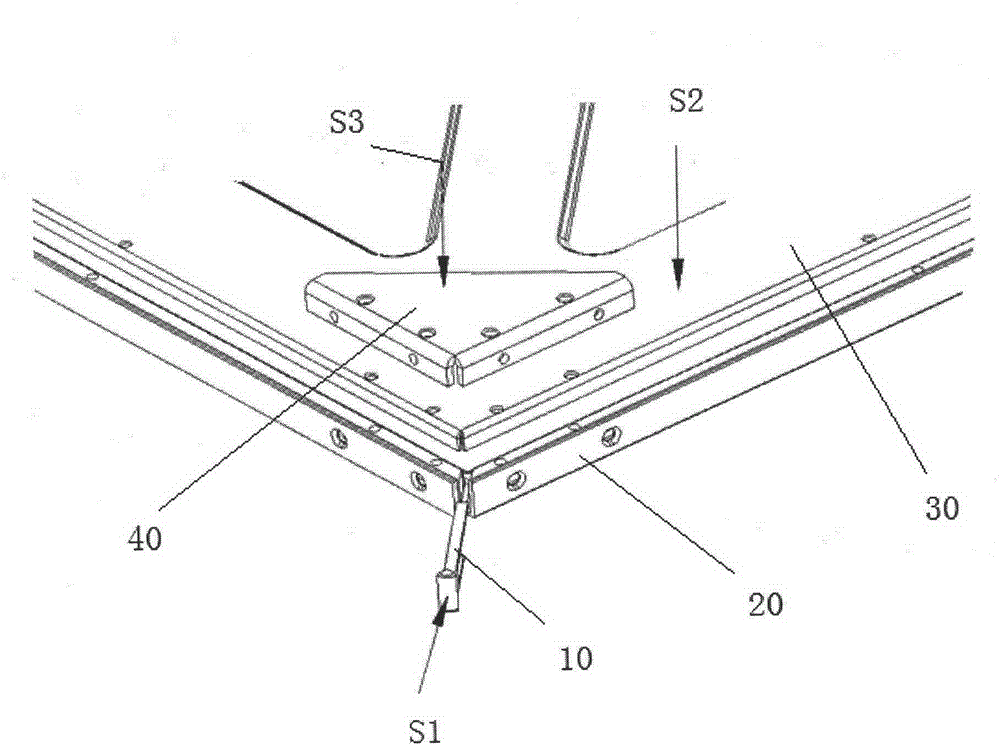 A corner sealing member and a sealing method using the sealing member