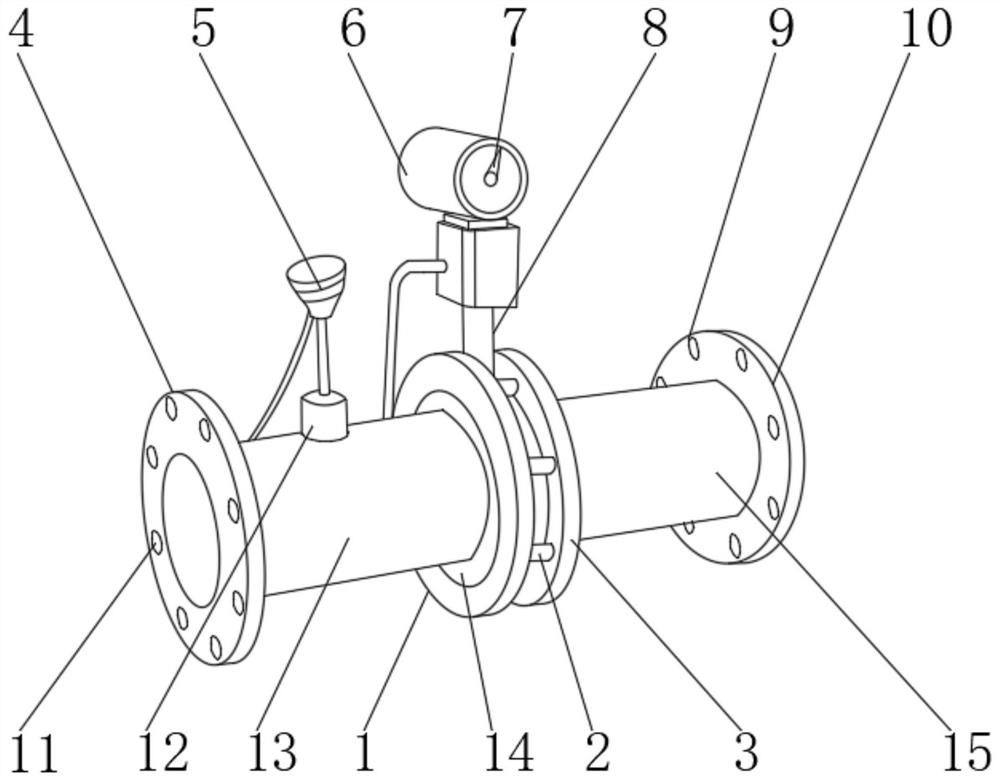 Device for installing flow meter on municipal drainage pipeline and using method