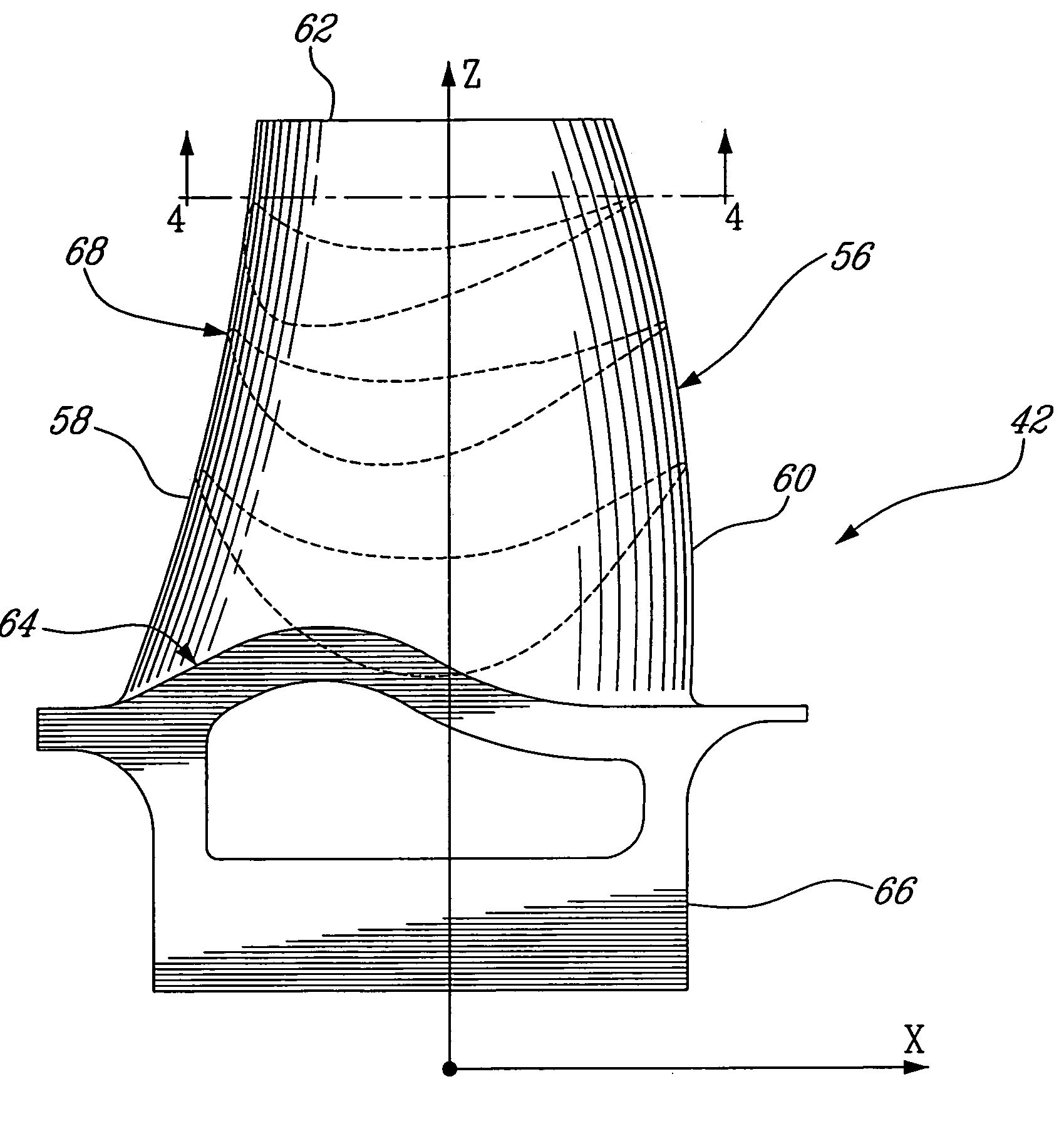 HP turbine blade airfoil profile
