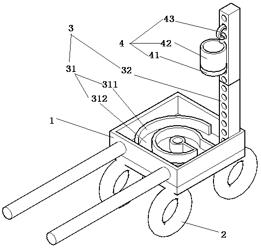 A trailer for picking grapes