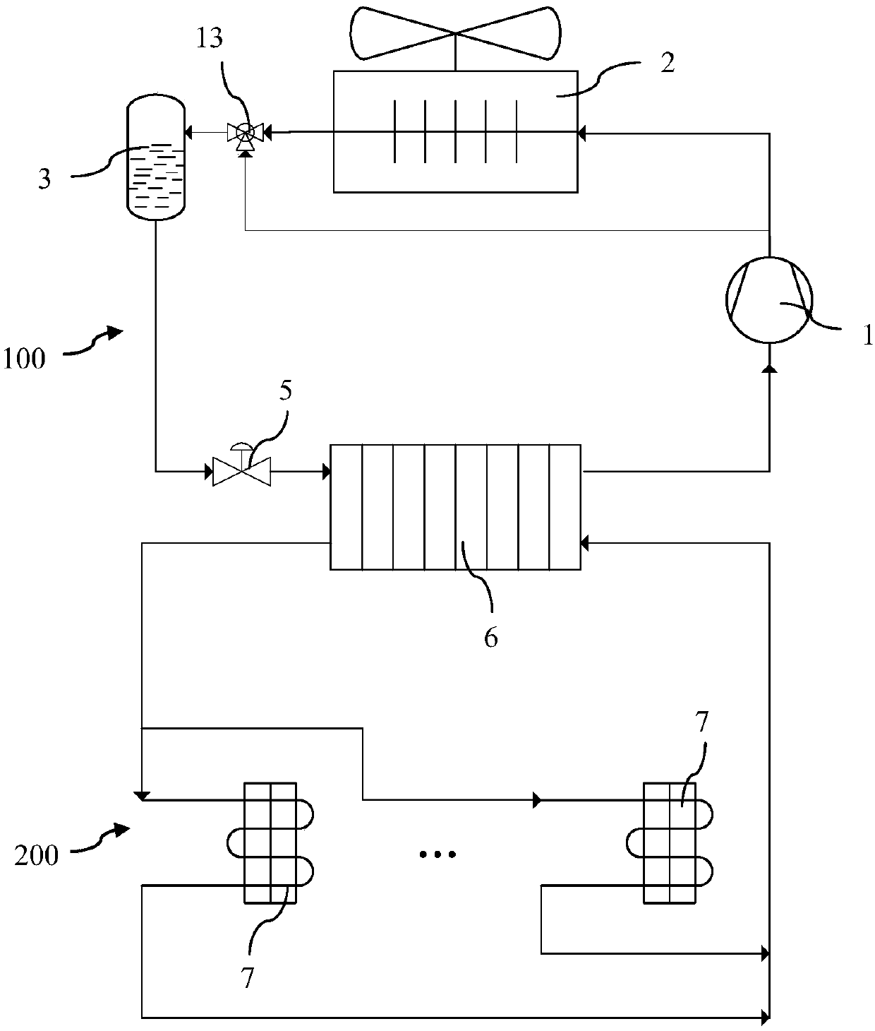Novel heat pipe machine room air conditioner system and operating method thereof