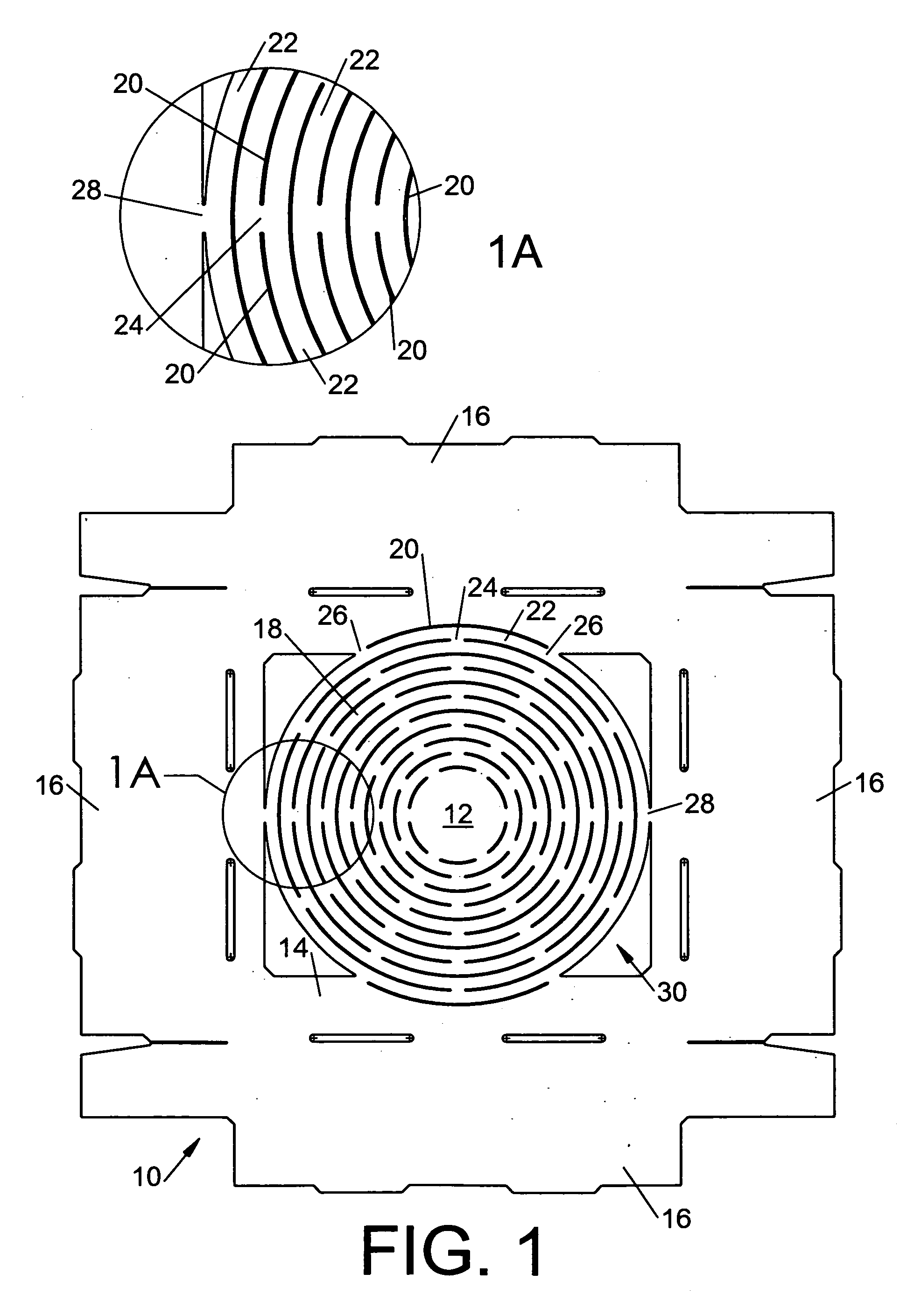 Suspension / retention packaging