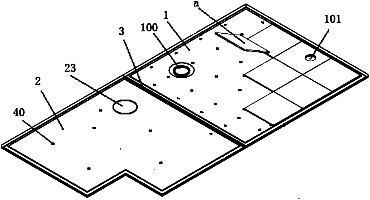Toilet ground and laying method