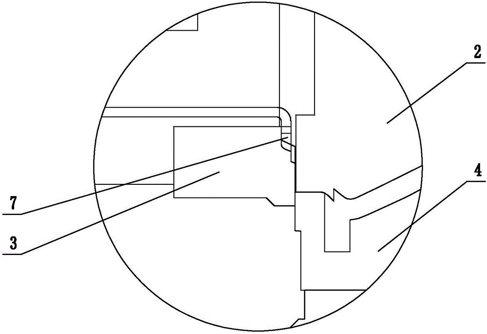 Die structure with inclined surface lubrication for reducing edge wear of trimming edge of hot-formed steel plate