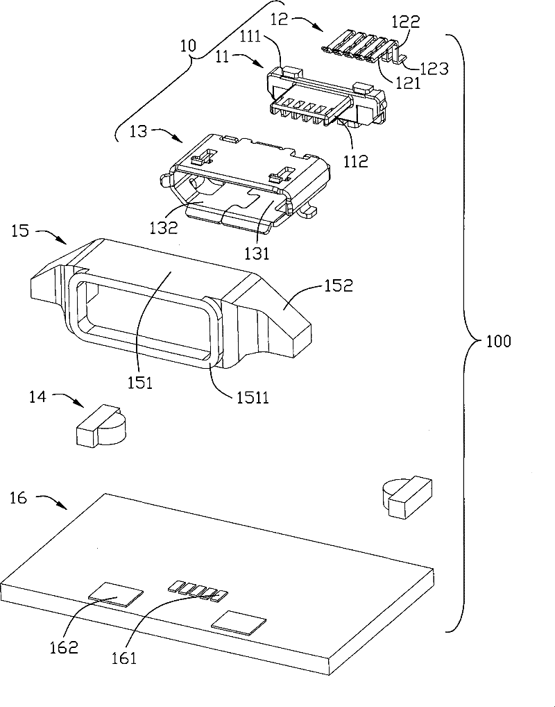 Electrical connector component with light-emitting device