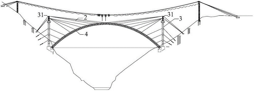 Concrete arch bridge arching method