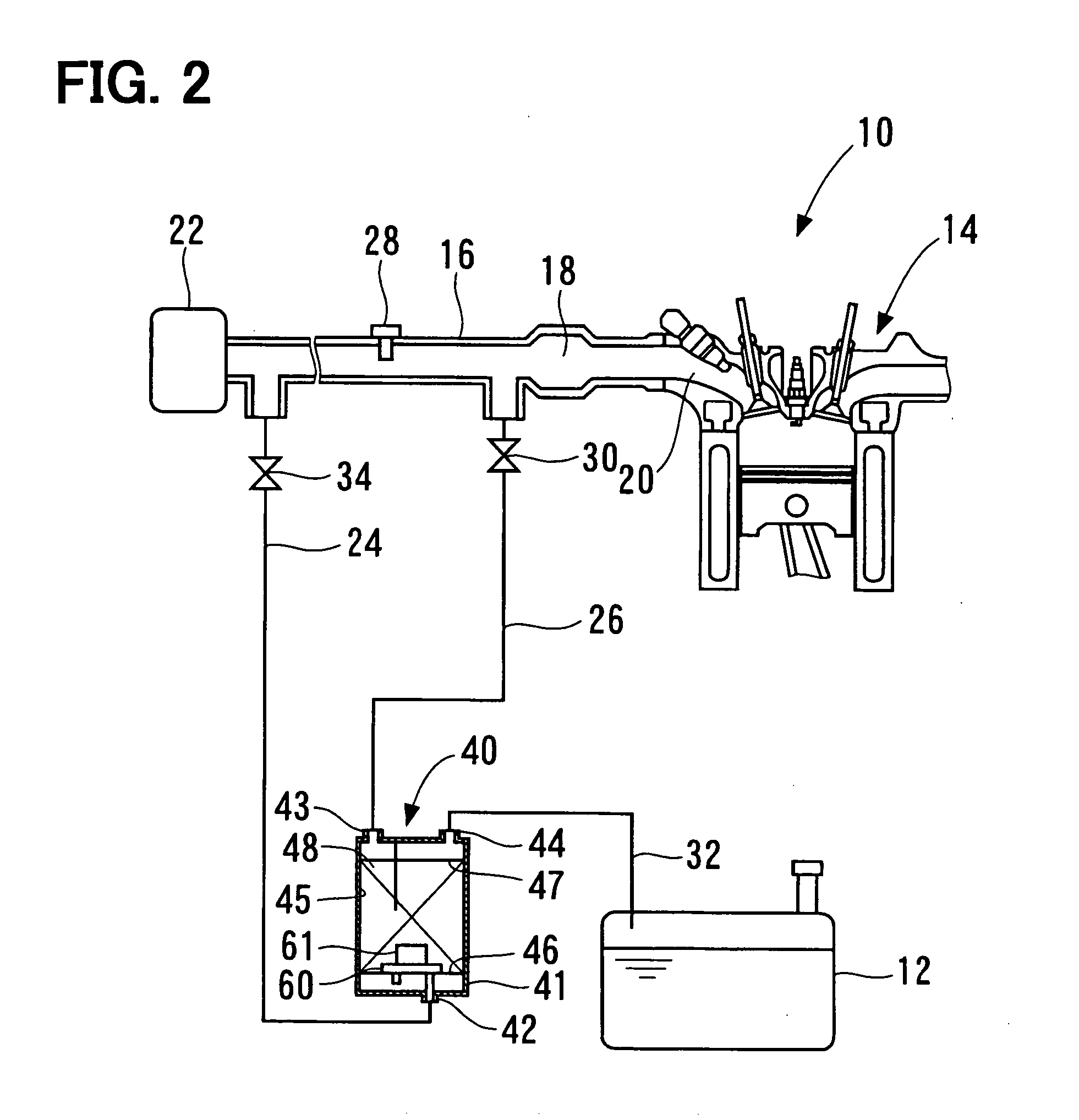 Canister having absorbent and fuel vapor treatment apparatus