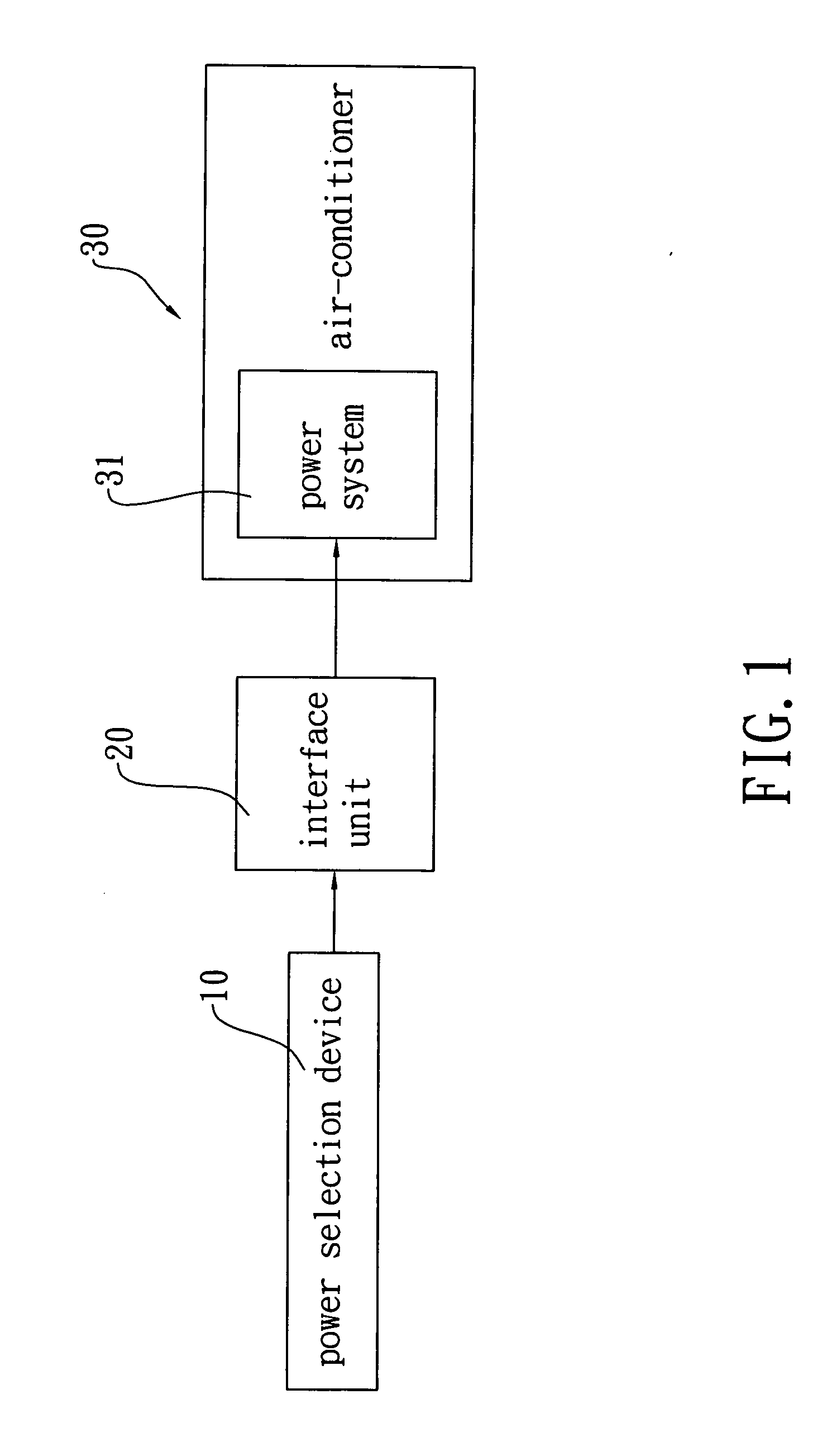 Power selection system for air conditioner