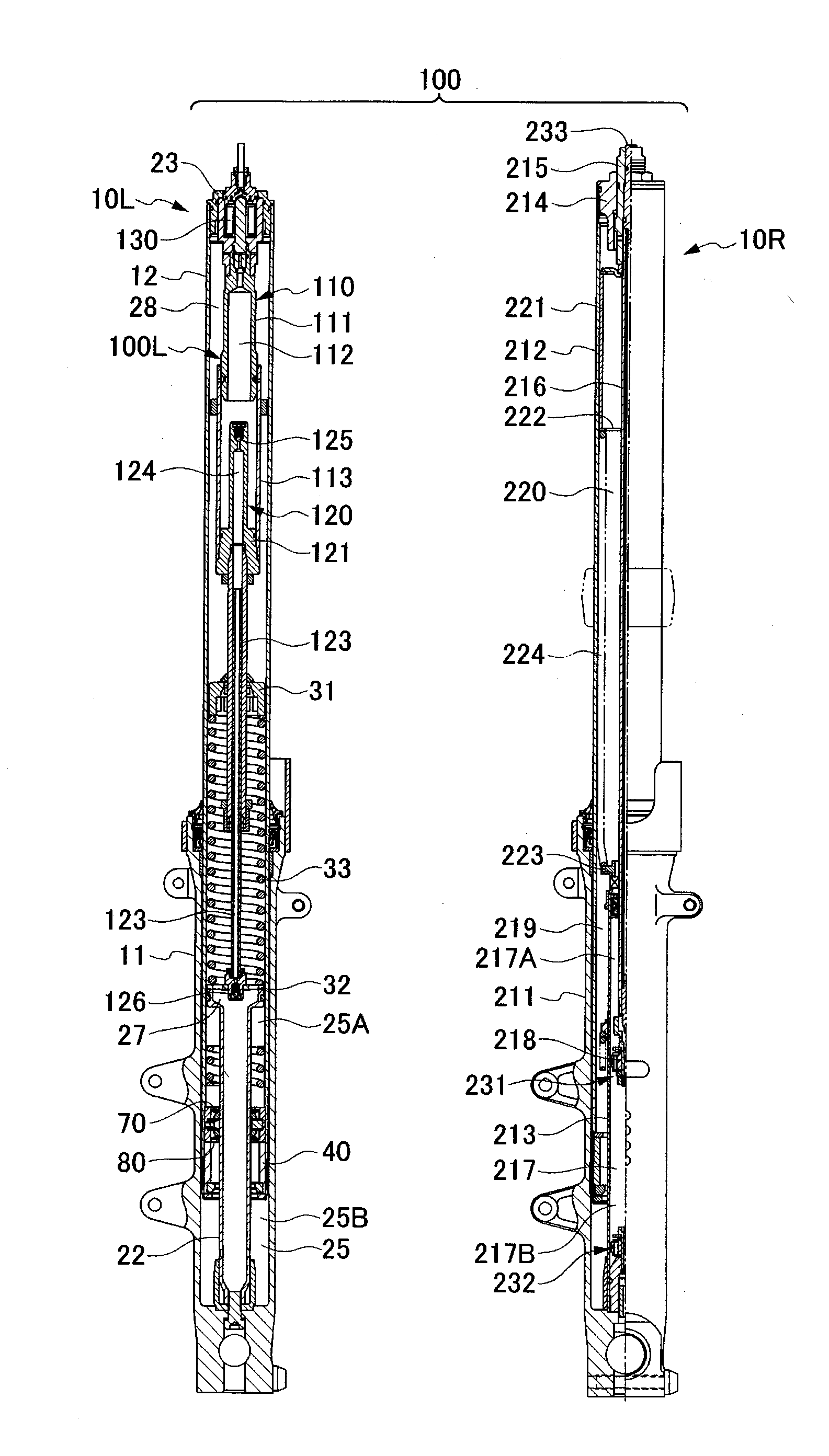Vehicle height control device for motorcycle