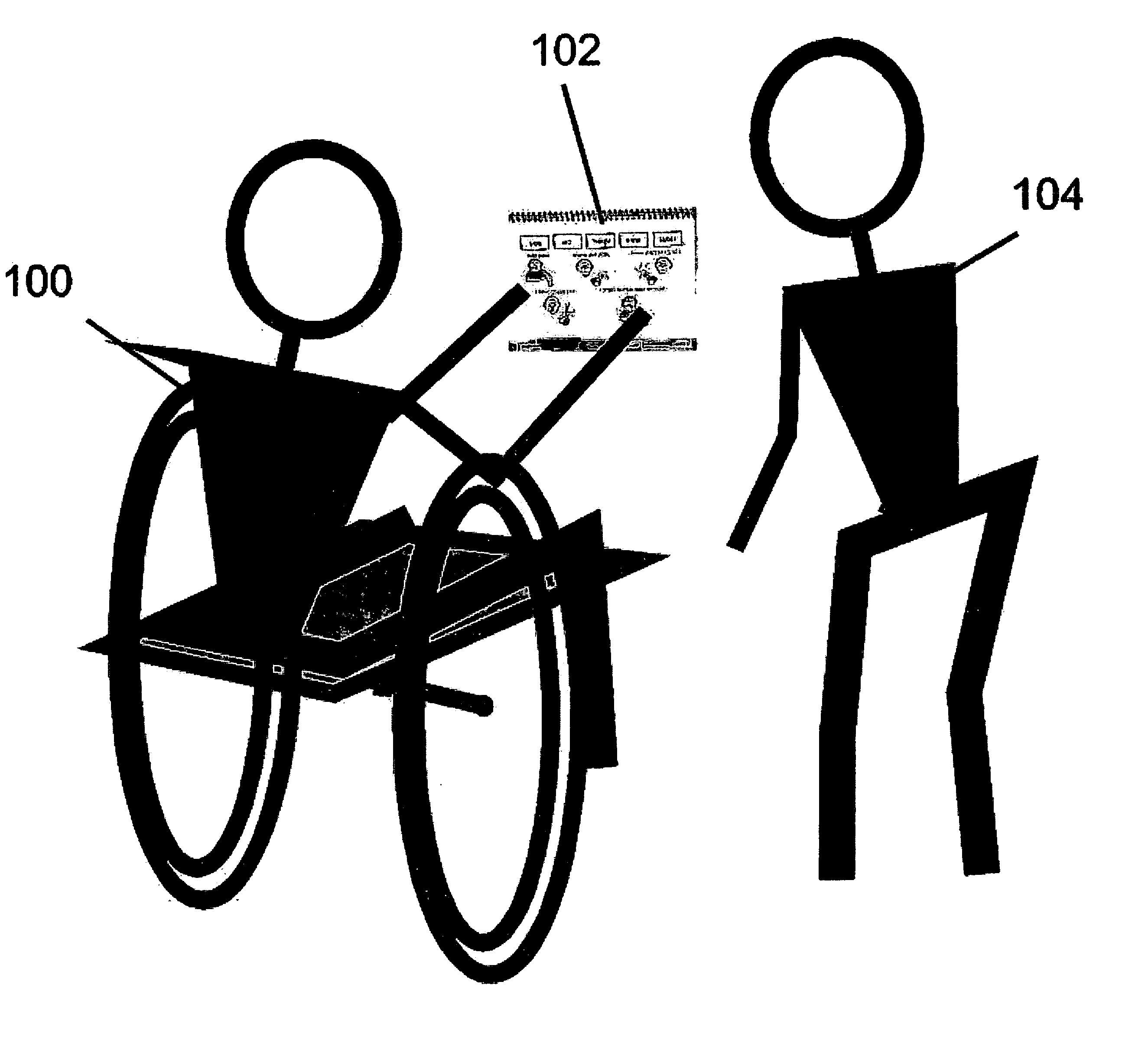 Apparatus for presenting a hierarchically and thematically arranged plurality of concisely annotated pictograms for facilitating communication without speech