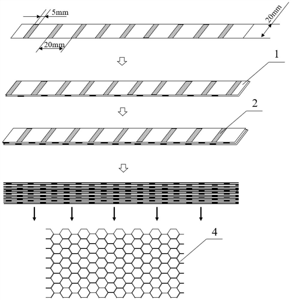 Lightweight multidirectional buffer energy-absorbing structure of stainless steel ultra-thin strip and preparation method of lightweight multidirectional buffer energy-absorbing structure