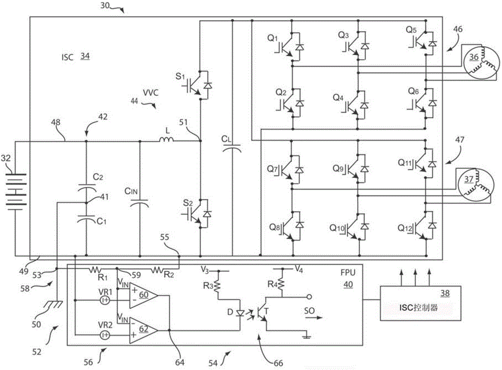 Low-Cost Circuit to Detect Faults of ISC Outputs and/or HV Bus Shorted to Chassis