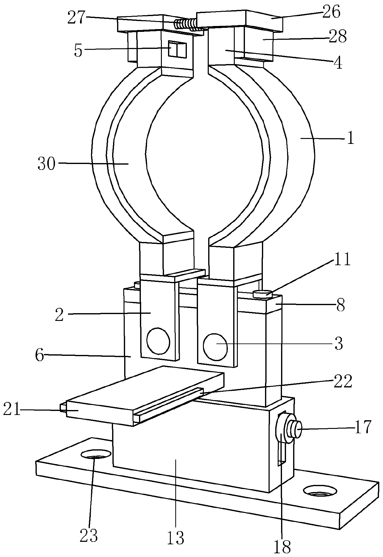 Reinforcement method used for fume discharging pipe of integrated stove