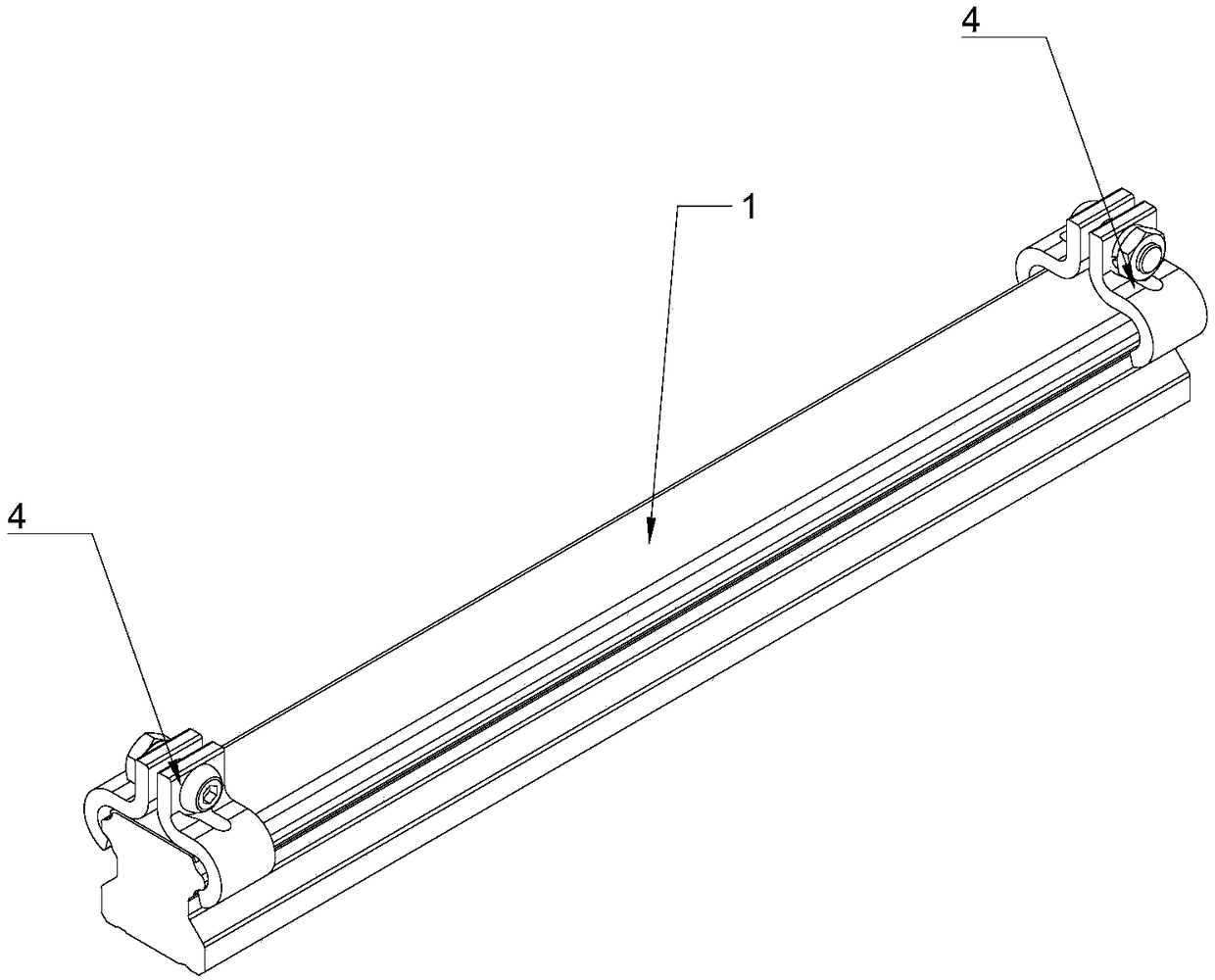 Detachable type linear sliding rail dustproof belt