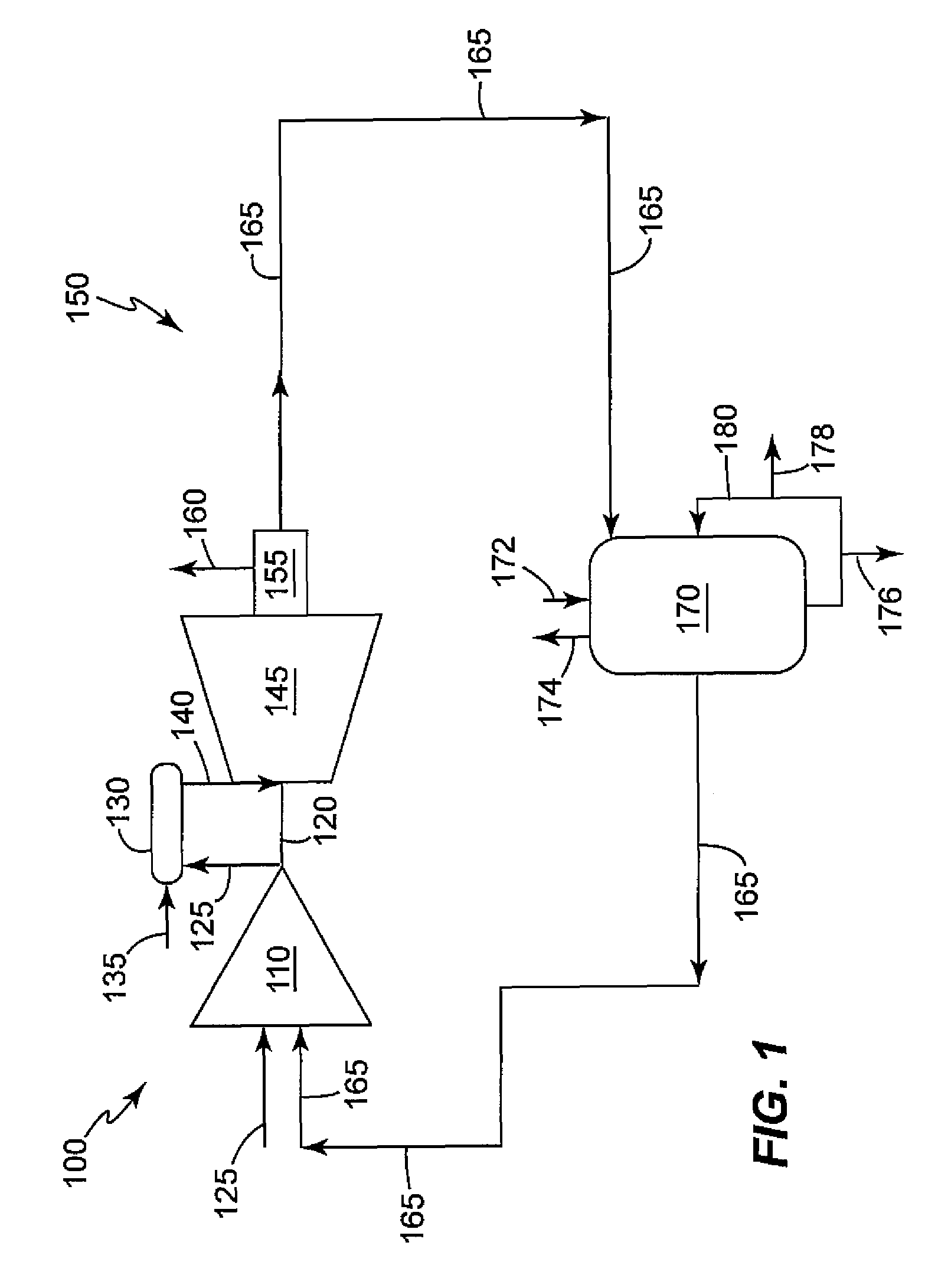 System for recirculating the exhaust of a turbomachine