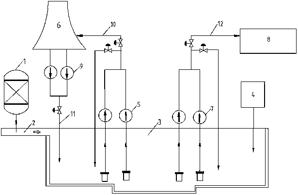 Thermal power plant weak acid cation bed regeneration wastewater quality grading reuse system and thermal power plant weak acid cation bed regeneration wastewater quality grading reuse method